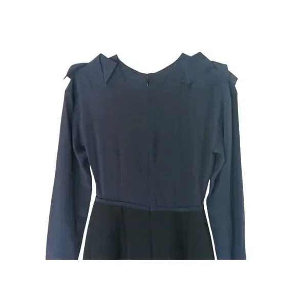 Fendi Navy Blue Long Sleeve Dress Size 38 ITMade in Italy Designer Sheath